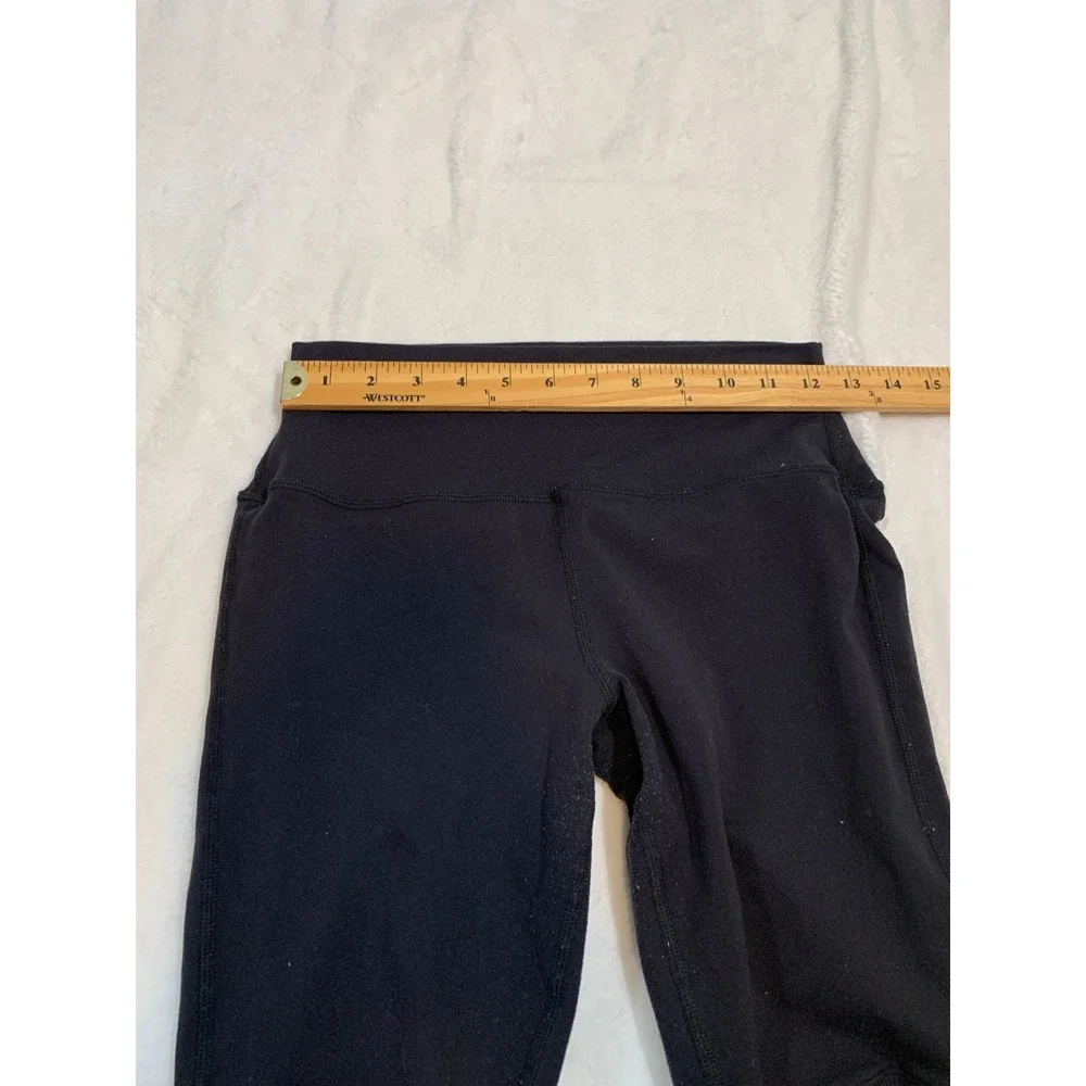 Alo Yoga Goddess Leggings Women Medium Black High Waist‎ Ribbed Scrunched Leg